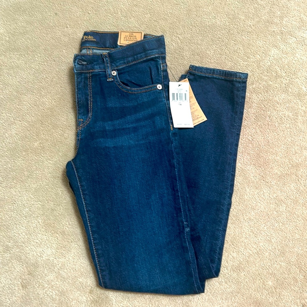 Polo Ralph Lauren size 14 the Aubrie pull on legging jeans